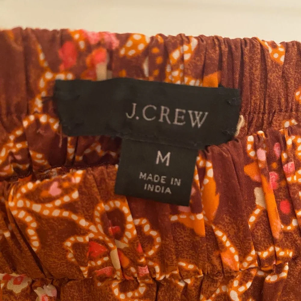 J. Crew Rust Floral Midi Skirt - Picture 5 of 5